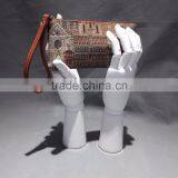 Paint white color wooden hand male wooden hand jewelry display gold hand mannequin hands display