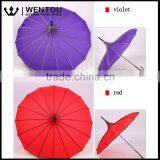 Blooming Brollies Ribbed Polka Dot Pagoda Umbrella thumbnail-2