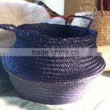 High Quality Best Selling Eco-friendly Purple Seagrass Belly Basket thumbnail-1