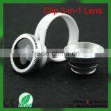 Hot Sale 3 in 1 Macro Wide Angle Fisheye Lens Circle Clip Lens for Samsung Accessory