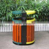2 Compartment Recycling Bin Wooden Recycling Bin Outdoor Recycle Bin thumbnail-1