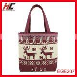Popular Pattern for Canvas Shopping Bag Brown