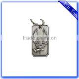 Factory Engraved 3D Logo Antique Silver Inspirational Dog Tag