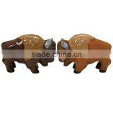 Ceramic Dolomite Unique Buffalos Magnetic Cool Salt and Pepper Shaker thumbnail-1