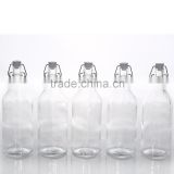 Hot Sale High Quality Plump Cylined Shape Clear Glass Water With Lid
