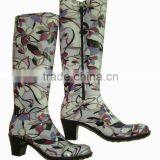 High Heel Cheap Stylish Women PVC Boots