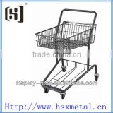 powder coat grocery store metal shopping trolley cart HSX-S479