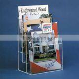 3 Drawer Clear Acrylic Organizer or Acrylic Desktop Brochure Organizer With Drawers