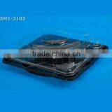 SM1-3103 Black Disposable Plastic Big Divided Food Trays