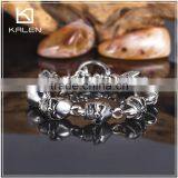 High Italian Skull Bracelet With Stainless Steel Bracelet Clasp thumbnail-1