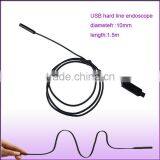 Dia 10mm length1.5m hard wire Cable Waterproof 4-led Visual Camera micro USB Endoscope