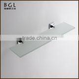 Multi-functional China Manufacture Zinc Alloy Chrome Plated Bathroom Accessories Wall Mounted Glass Shelf