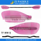 Pink Transparent Fiberglass Blade Whitewater Paddle