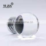 Oversize Globe Shiny Clear Brass Metal Crystal Glass Knobs thumbnail-5