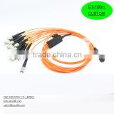 High quality 12 core breakout MPO -FC 2.0mm MM fiber optic patch cord
