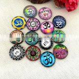 Beauty round flat back domed glass India Yoga cabochons settings cameo DIY jewelry