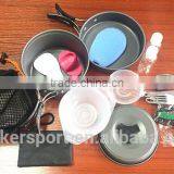 2017 New Camping Cookware Set/Outdoor Cookware Pot/Cooking Set/For 1-2 Person thumbnail-1