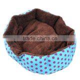 Blue Cozy Soft Warm Fleece Pet Dog Puppy Cat Bed House Nest 40X35 With Pillow thumbnail-1