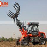 Qingdao Everun 1.5Ton Small Wheel Loader With Grapple Forks for Sale thumbnail-3