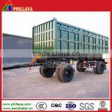 2 Axle 15-30ton Side Wall Dumper Self Unloading Full Trailer Draw Bar Truck Trailer thumbnail-1