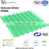 Covestro UV400 Color Corrugated Plastic Polycarbonate Roofing Sheet (Valuview Green ROMA) thumbnail-5