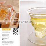 New Product Personalized 75ml High Borosilicate Glass Skull Shot Glass Double Wall Skull Wine Glass Cup thumbnail-4