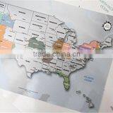 Personalized Scratch-off Us Map the United States of America A4 Size Poster Travel Silver Layer thumbnail-3