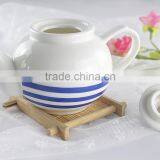 Hot Selling Products White Porcelain Cartoon Printing Teapot Wholesale thumbnail-3