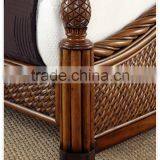 Home Modern Rattan Wicker King Size Bed ,Bedroom Furniture thumbnail-2