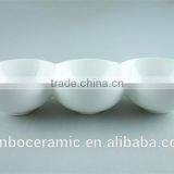 3 Divided Round Ceramic Porcelain Soap Dish Manufactures of Dishes to Restaurant thumbnail-3