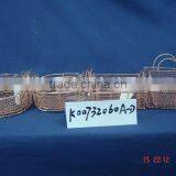 Light Cuprous Wire Gift Basket With Handle thumbnail-1