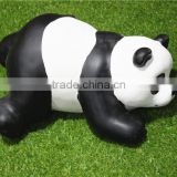 Home garden seats christmas decorative 30cm Height small artificial white and black fiberglass chinese flat Panda E10 28X10