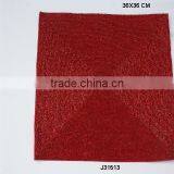 Square Red Glass Bead Place Mats With Patterns Other Colours Also Available thumbnail-1