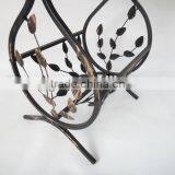 Metal Leaf Design Magazine Coffee Table Square Tea Table thumbnail-3