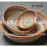 Wholesale Cheap 3 Piece Set Round Seagrass Basket & Straw Basket thumbnail-1
