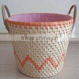 Natural Maize Rope Customized Laundry Storage Proofing Basket Nesting for Home Decoration Corn Husk Rope Woven Basket thumbnail-5