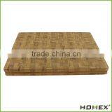 Small End Grain Bamboo Cutting Board Professional, Antibacterial Butcher Block Non-Slip Rubber Feet thumbnail-2