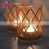 European style glass candlestick, candle glass candle cup, candlestick, new samples in the Canton fair glass lamp shade