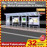 Powder Coating Metal Prefabricated Bus Stop Shelter With Low Price and Lightbox in Foshan for 32 Years thumbnail-2