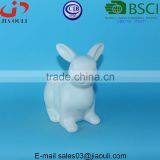 BSCI Audit Factory EASTER Rabbit Figurines Small Grey/white Porcelain Ceramic Rabbit, Easter Bunny thumbnail-2