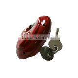 Red Stainless Steel Disc Padlock thumbnail-2