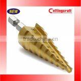 4-20mm HSS Hex Shank TiN Coated Step Drill thumbnail-2