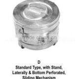 Sterilizing Drums, Standard Type, Laterally & Bottom Perforated, Sliding Mechanism thumbnail-1