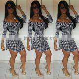 Sexy Women Summer Casual Long Sleeve Evening Party Cocktail Short Mini Dress thumbnail-1