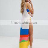 2017 Summer Latest Women Sexy Long Rainbow Beach Cover Up HSm9160 thumbnail-3