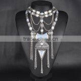 Hot Style Multilayer Vintage Heavy Metal Plated Choker Necklace thumbnail-3