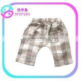 Children's Linen Big Check Shorts thumbnail-6