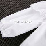 Children's 2017 Girls Flower Embroidery Long Sleeve White Shirt Lace Collar Little Girl Strapless Shirt Tank Top thumbnail-4