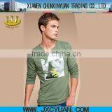 Made in China Fashion Long Sleeve Cotton Men t Shirts With Printing 2014 thumbnail-1