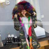 2017 New Style Fox Raccoon Fur Lining Coats Real Fur Parka With Hood Pc-270 thumbnail-1